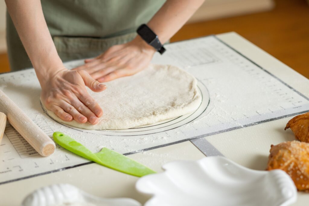 Silicone Baking Mat Extra Large - kneading on one of our extra large mats